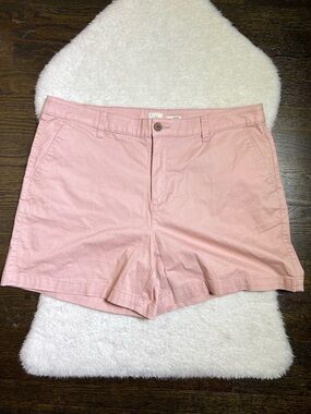 A New Day Pink Stretch Chino Shorts Size 16